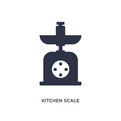 kitchen scale icon on white background. Simple element illustration from measurement concept.
