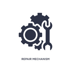repair mechanism icon on white background. Simple element illustration from mechanicons concept.
