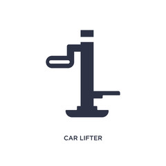 car lifter icon on white background. Simple element illustration from mechanicons concept.