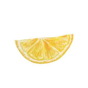 watercolor lemon slice