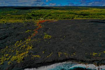 Lava auf Hawaii aus der Luft - Luftbilder von Big Island