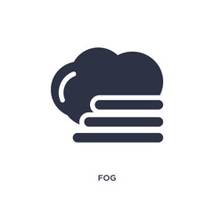 fog icon on white background. Simple element illustration from meteorology concept.