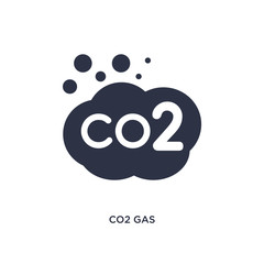 co2 gas icon on white background. Simple element illustration from meteorology concept.