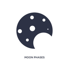 moon phases icon on white background. Simple element illustration from meteorology concept.