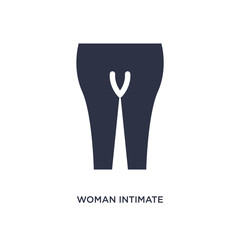 woman intimate body part icon on white background. Simple element illustration from medical concept.