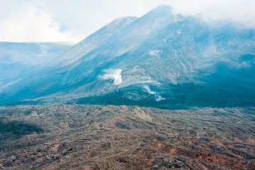 Mount Etna, active volcano on the east coast of Sicily, Italy.