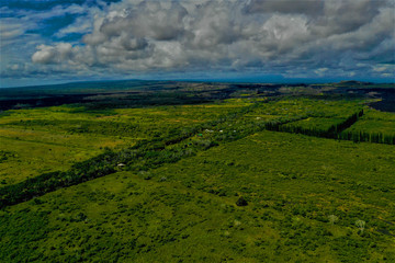 Obraz premium Lavalandschaften auf Hawaii aus der Luft - Luftbilder von Big Island