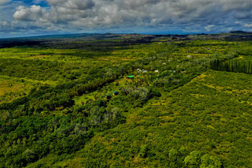 Lavalandschaften auf Hawaii aus der Luft - Luftbilder von Big Island