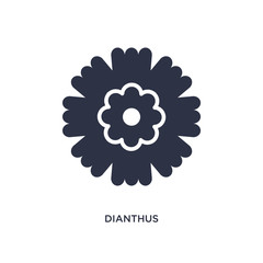 dianthus icon on white background. Simple element illustration from nature concept.