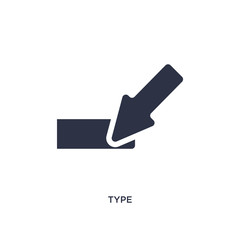 type icon on white background. Simple element illustration from orientation concept.