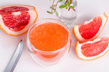 Naklejka na ściany i meble Image with grapefruit juice.