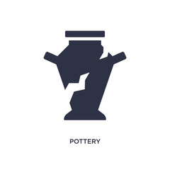 pottery icon on white background. Simple element illustration from stone age concept.