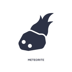 meteorite icon on white background. Simple element illustration from stone age concept.