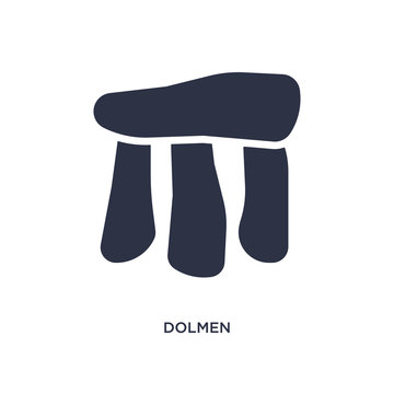 dolmen icon on white background. Simple element illustration from stone age concept.