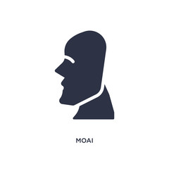 moai icon on white background. Simple element illustration from stone age concept.