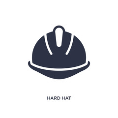 hard hat icon on white background. Simple element illustration from productivity concept.