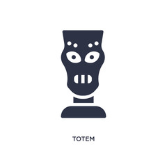 totem icon on white background. Simple element illustration from stone age concept.