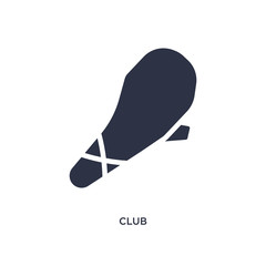 club icon on white background. Simple element illustration from stone age concept.