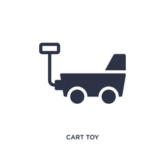 cart toy icon on white background. Simple element illustration from toys concept.