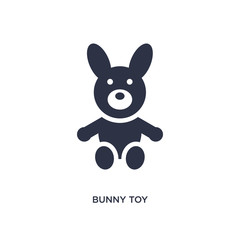 bunny toy icon on white background. Simple element illustration from toys concept.