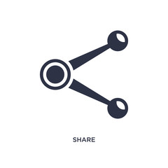 share icon on white background. Simple element illustration from user interface concept.