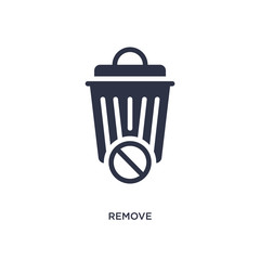 remove icon on white background. Simple element illustration from user interface concept.