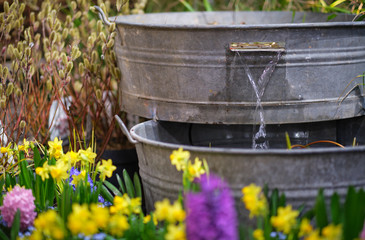 garden with flower pot decoration