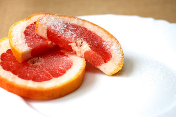 grapefruit on a plate
