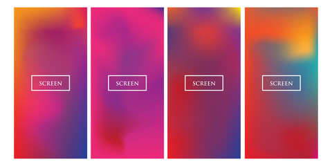 Fototapeta premium Set of vector screen or skin template for smartphone