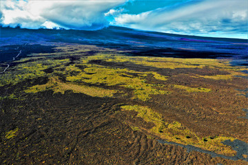 Fototapeta na wymiar Luftbildaufnahmen von Hawaii - Lava, Strände und mehr von Big Island aus der Luft