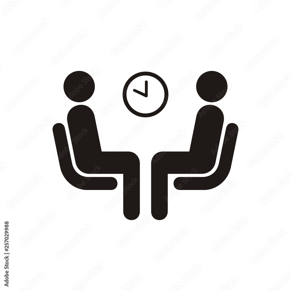 Wall mural waiting room Icon vector