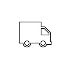 Truck line icon, delivery van, service concept, Vector illustration