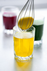 Easter eggs painting. Egg painted in crimson