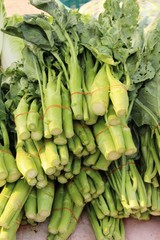 chinese kale for cooking at street food