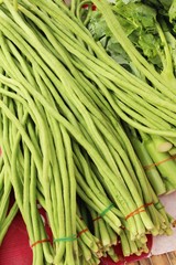Long bean for cooking at street food