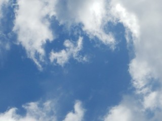 blue sky with white clouds