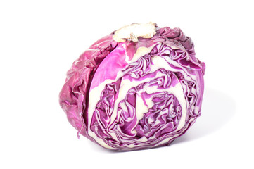 Obraz premium Fresh homemade cabbage isolated on white background. Head of cabbage .