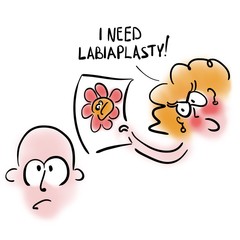 Woman needs labiaplasty