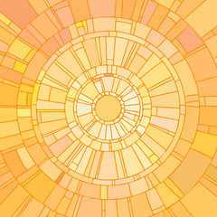 Mosaic vector illustration of yellow sunshine. - 257034541
