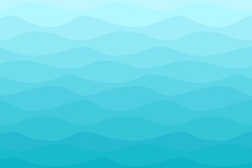 Sea water wavy blue nautical background - obrazy, fototapety, plakaty