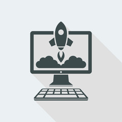 Startup concept icon. Flat, clean, minimal and isolated vector illustration with minimal and modern design.