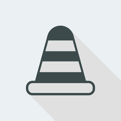 Work in progress button. Flat, clean, minimal and isolated vector illustration with minimal and modern design.