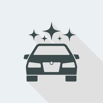 Sparkling car concept icon