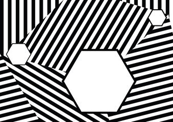 Seamless pattern with black white striped lines.