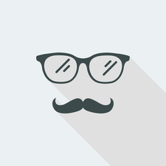 Icon of eyeglasses and mustaches