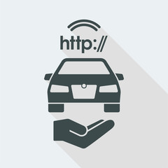 Car web connected icon