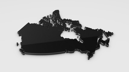 Canada 3D map illustration.