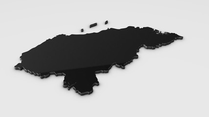 Honduras 3D map illustration.