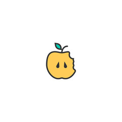 Apple icon design. Gastronomy icon vector design