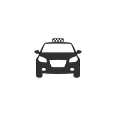 Taxi icon in simple design. Vector illustration